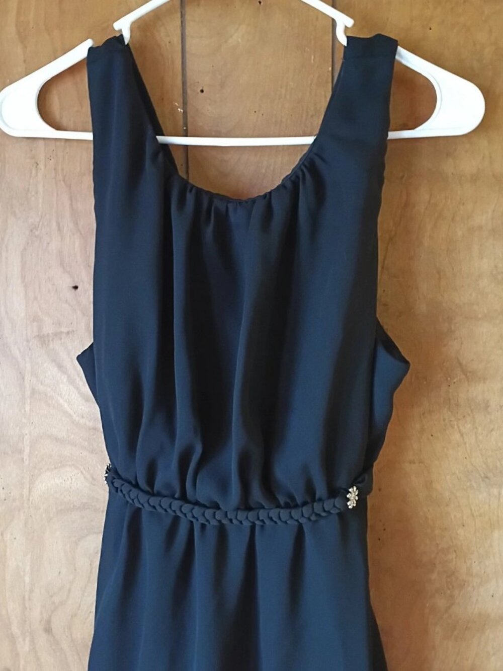 Rabbit Rabbit Rabbit Designs Black High-Low Midi Dress Size 16 Sleeveless - Picture 2 of 6